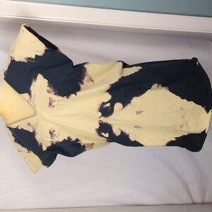 PAINTED OYSTER Tie Dye Boho Cap Sleeve Mini Dress